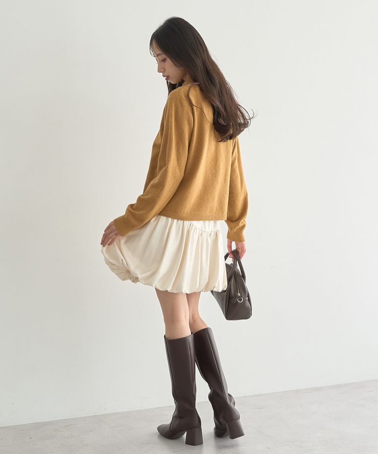 earth music&ecology「襟付きアーガイルニットカーディガン」|カーディガン|