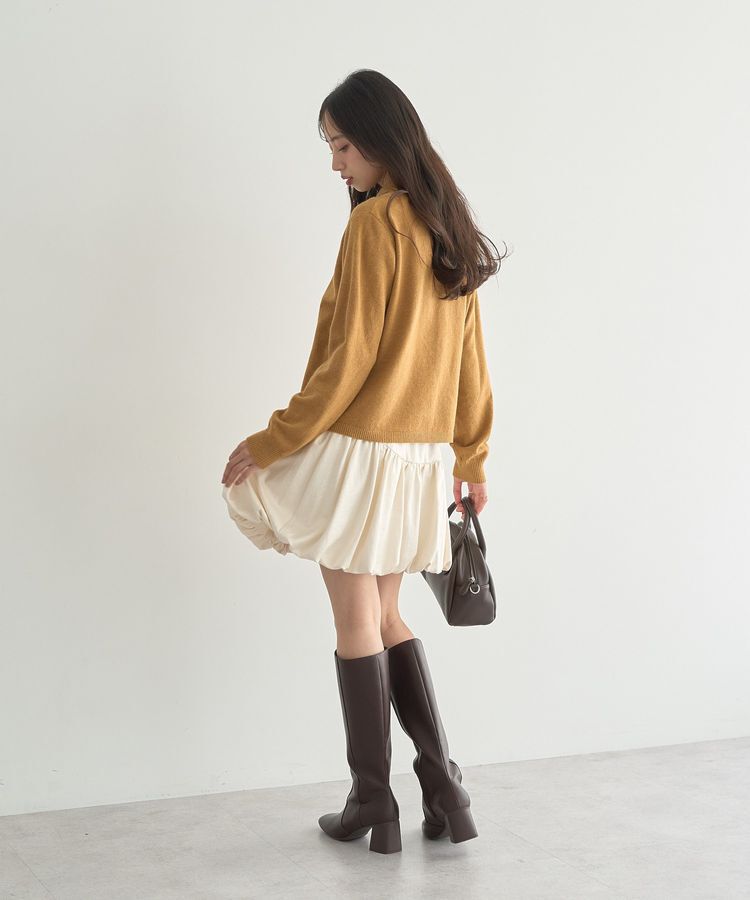 earth music&ecology「襟付きアーガイルニットカーディガン」|カーディガン|