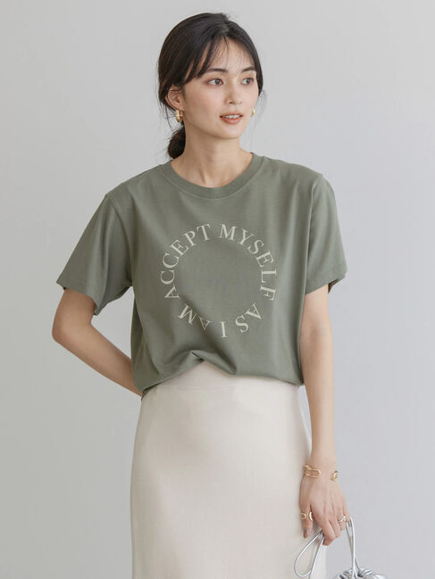  「アソートロゴカット半袖プルオーバー」|Tシャツ・カットソー|カーキ