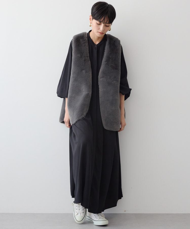 AMERICAN HOLIC「丈違いフェイクファーベスト」|ベスト・ジレ|