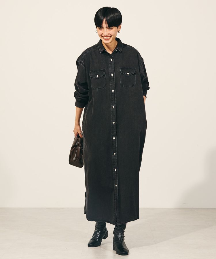 AMERICAN HOLIC「デニムワンピース」|ワンピース|Black