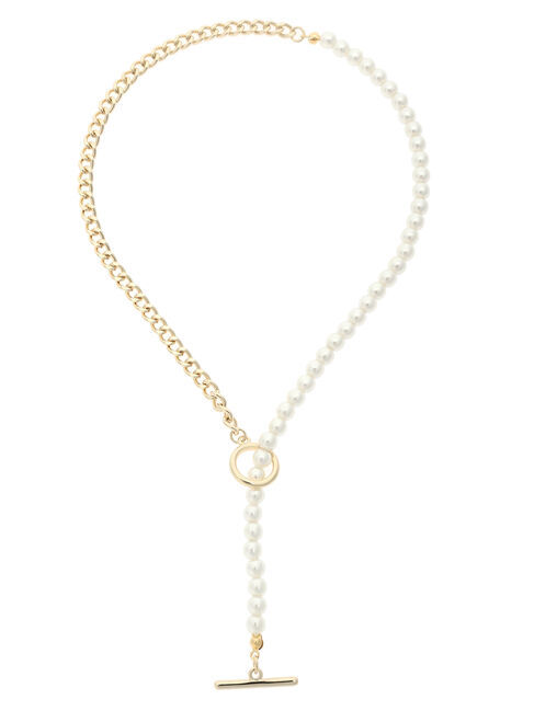  「・HALF TIME パールチェーンネックレス」|ネックレス|