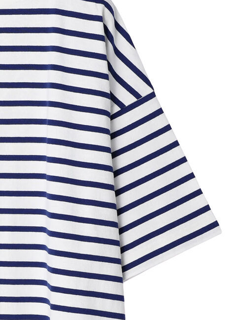  「ボーダーボートネック7分袖プルオーバー」|Tシャツ・カットソー|