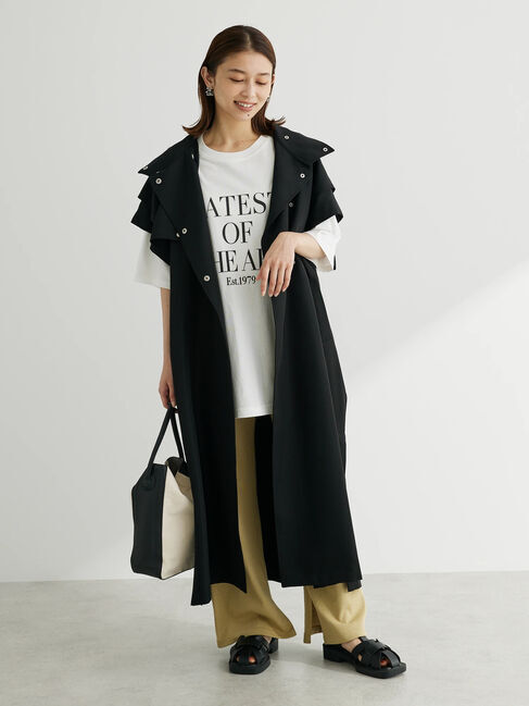 Green Parks「キレイ目ロゴ半袖チュニック」|チュニック|