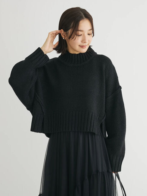 Green Parks「・SUGAR　SPOON　ハイネックショートニット」|ニット・セーター|