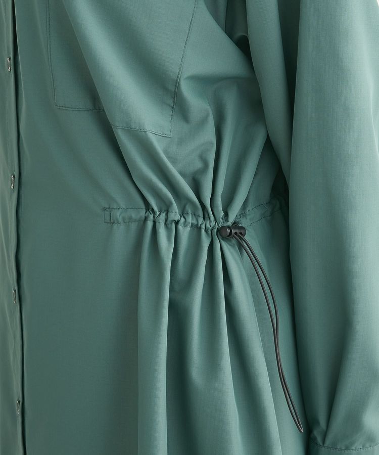 Green Parks「ミディ丈ドロストシャツワンピース」|ワンピース|