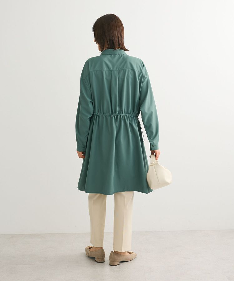 Green Parks「ミディ丈ドロストシャツワンピース」|ワンピース|