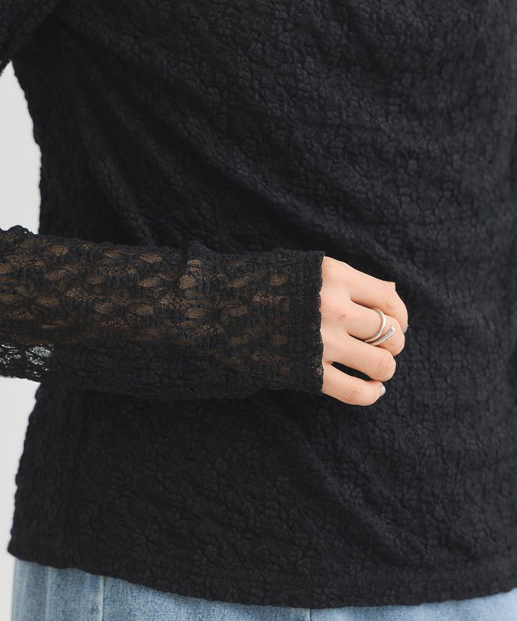 Green Parks「・SUGAR SPOON ドレープレースプルオーバー」|Tシャツ・カットソー|