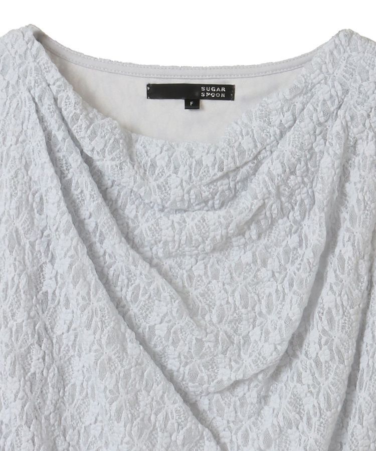 Green Parks「・SUGAR SPOON ドレープレースプルオーバー」|Tシャツ・カットソー|