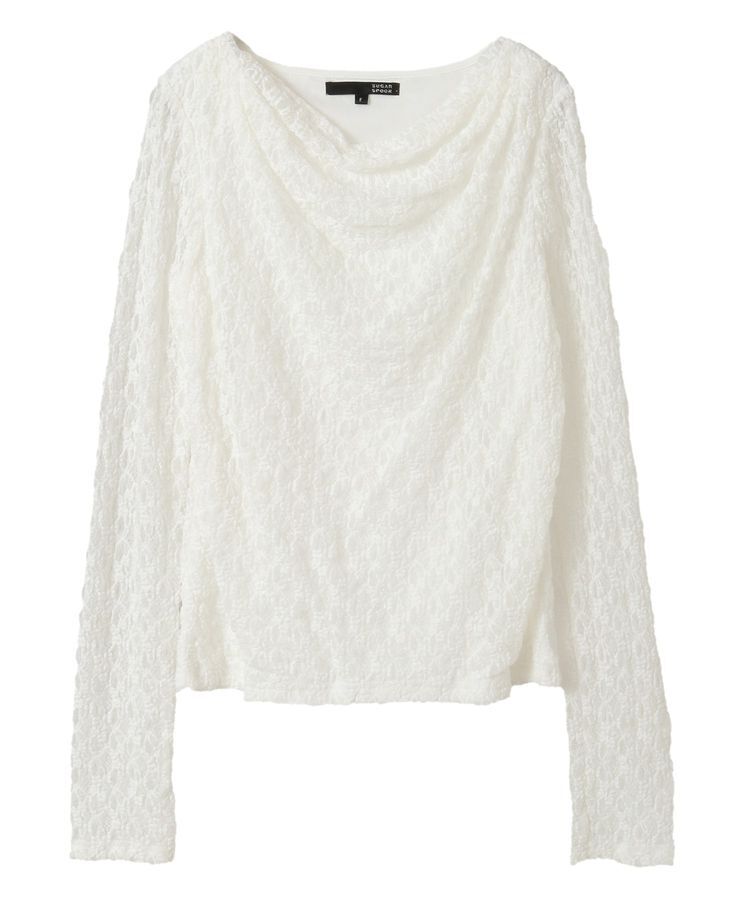 Green Parks「・SUGAR SPOON ドレープレースプルオーバー」|Tシャツ・カットソー|