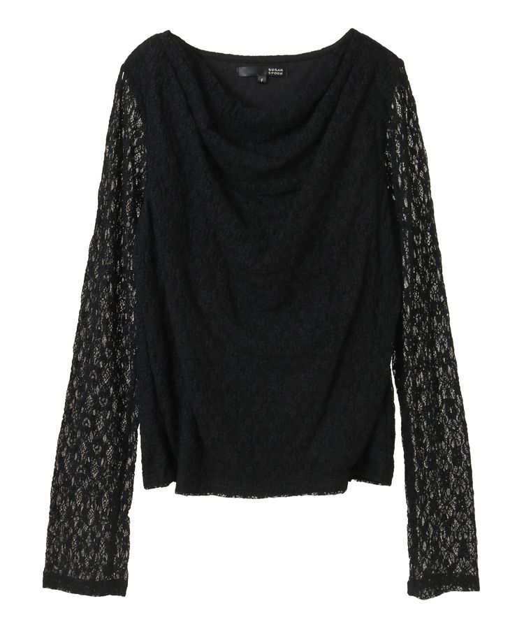 Green Parks「・SUGAR SPOON ドレープレースプルオーバー」|Tシャツ・カットソー|