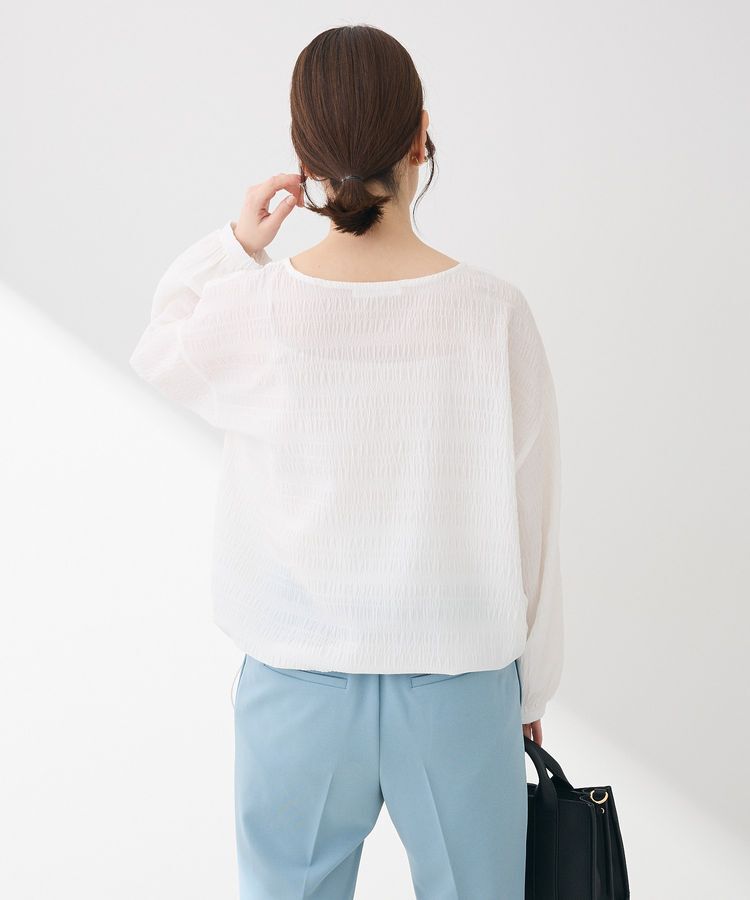 Green Parks「裾ドロスト表面長袖プルオーバー」|Tシャツ・カットソー|