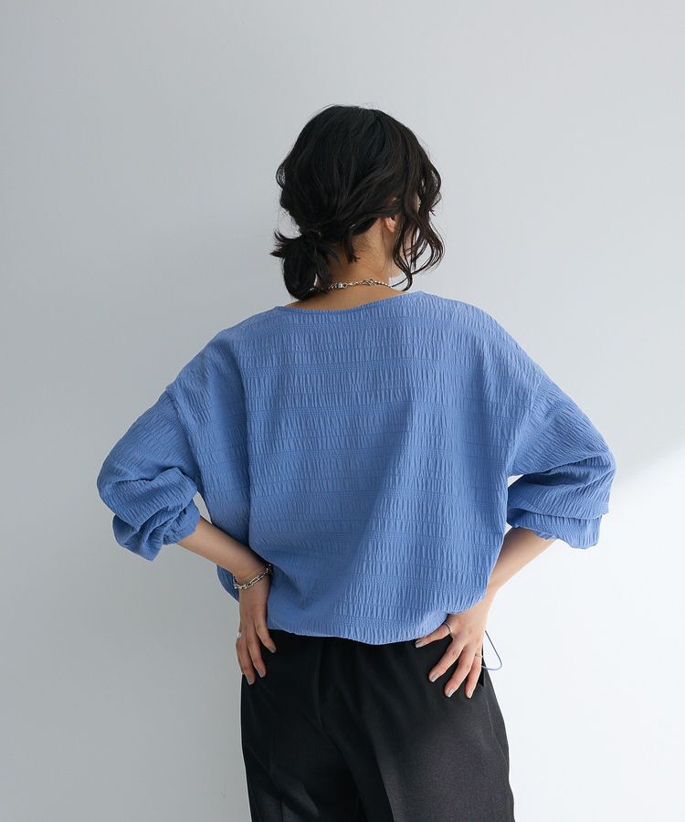 Green Parks「裾ドロスト表面長袖プルオーバー」|Tシャツ・カットソー|