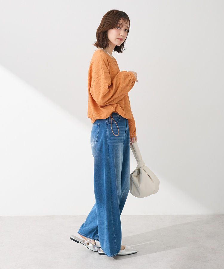 Green Parks「裾ドロスト表面長袖プルオーバー」|Tシャツ・カットソー|