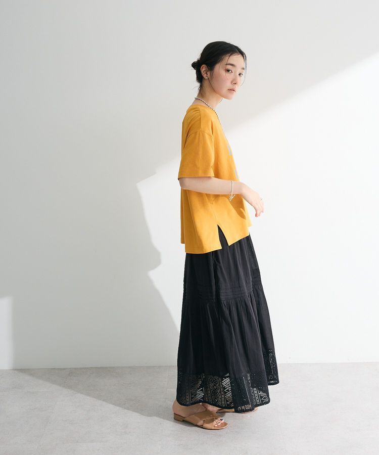 Green Parks「多段フェミニンロゴボックスTシャツ」|Tシャツ・カットソー|