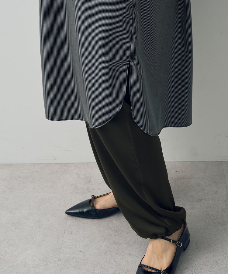 Editt by YECCA VECCA「リブMIXストライプシャツワンピース」|ワンピース|