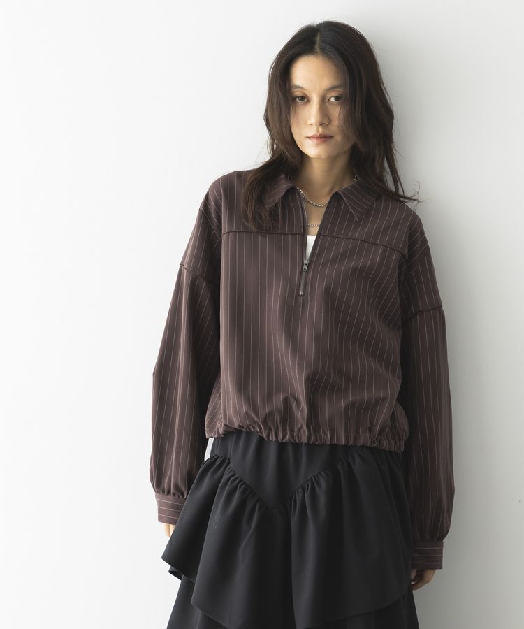 GARAGE OF GOOD CLOTHING「ピンストライプハーフZIPプルオーバー」|シャツ・ブラウス|