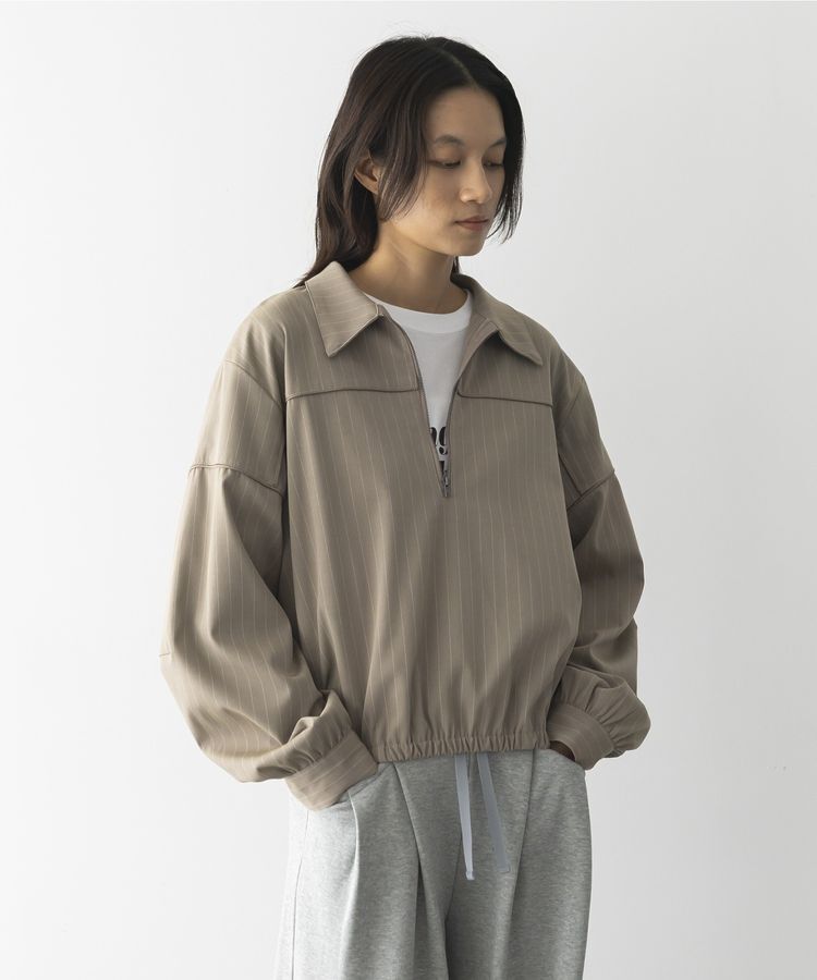 GARAGE OF GOOD CLOTHING「ピンストライプハーフZIPプルオーバー」|シャツ・ブラウス|