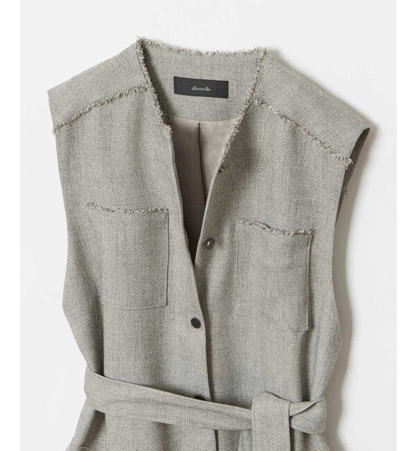 allureville「メランジミニヘリンボンジレワンピース」|ワンピース|