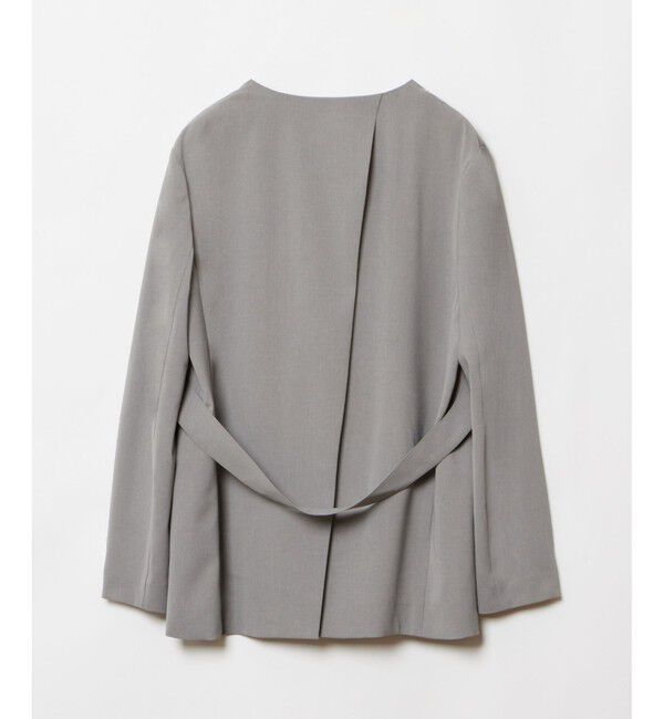 allureville「エトリアシャンブレーカラーレスジャケット」|ノーカラージャケット|