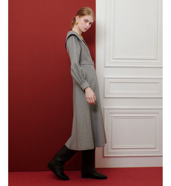 LOULOU WILLOUGHBY「【LOULOU WILLOUGHBY】Ｗ先染めセーラーカラーワンピース」|ワンピース|