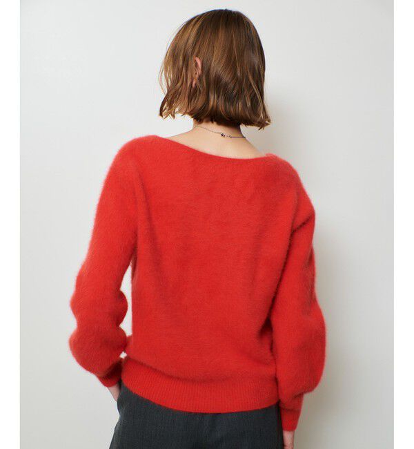 allureville「カシミヤブレンドファー加工Ｖプルオーバー」|ニット・セーター|