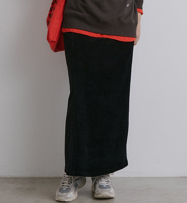  「【低身長・高身長対応】ストレッチコールスカート」|スカート|