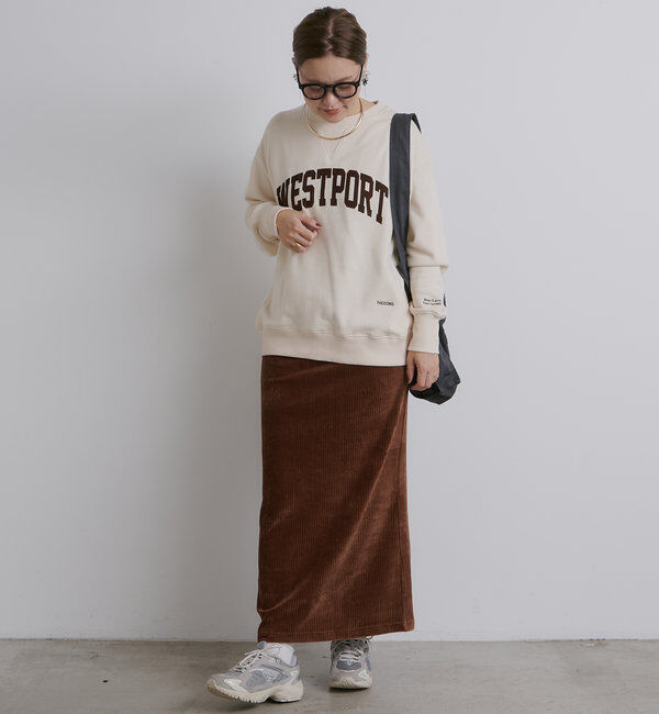  「【低身長・高身長対応】ストレッチコールスカート」|スカート|