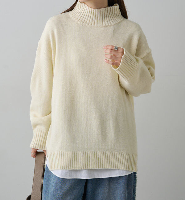  「【手洗いOK】ハンドウォッシャブルハイネックニット」|ニット・セーター|