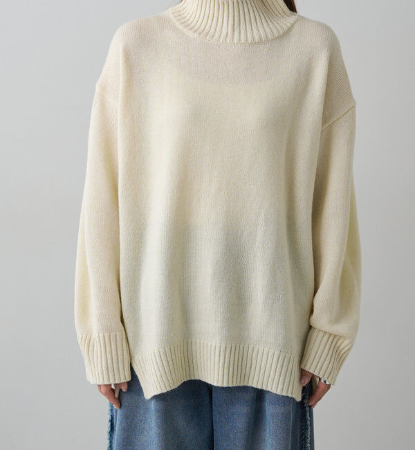  「【手洗いOK】ハンドウォッシャブルハイネックニット」|ニット・セーター|
