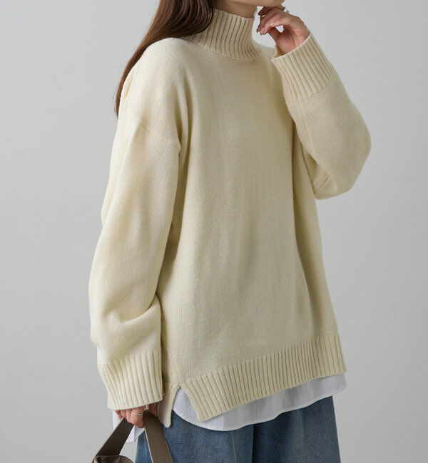  「【手洗いOK】ハンドウォッシャブルハイネックニット」|ニット・セーター|