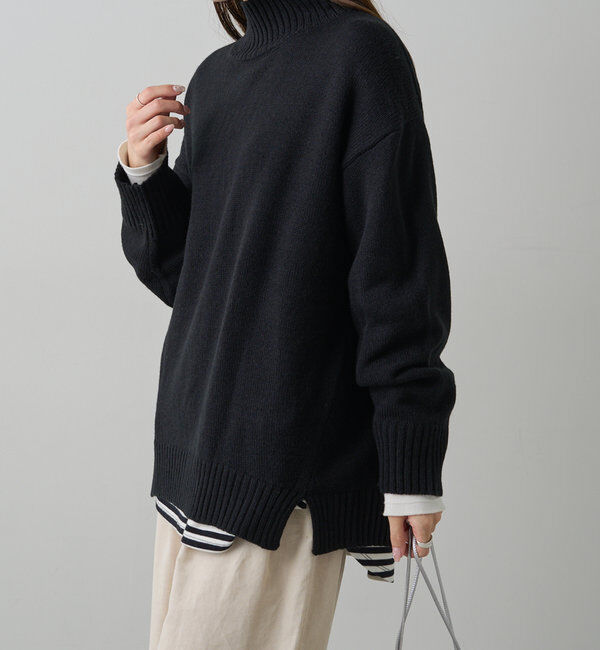  「【手洗いOK】ハンドウォッシャブルハイネックニット」|ニット・セーター|