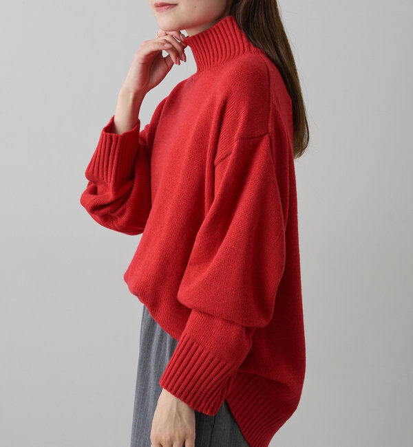  「【手洗いOK】ハンドウォッシャブルハイネックニット」|ニット・セーター|