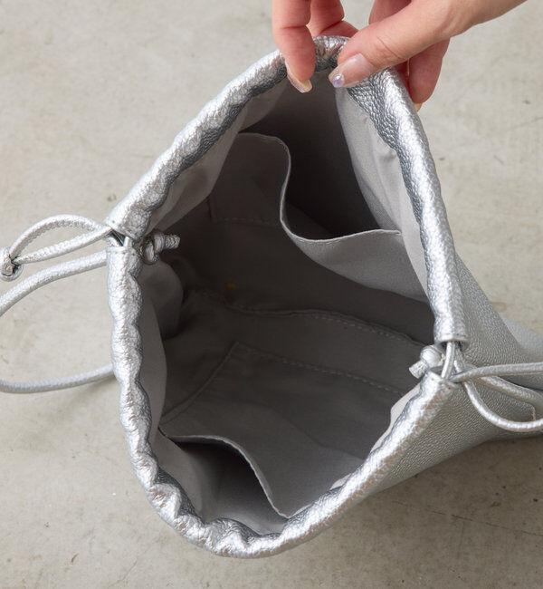  「フェイクレザー巾着バッグ」|ショルダー・メッセンジャー|