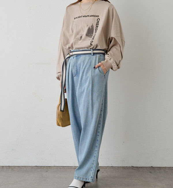  「フォトプリントビッグシルエットカットソー」|プルオーバー|