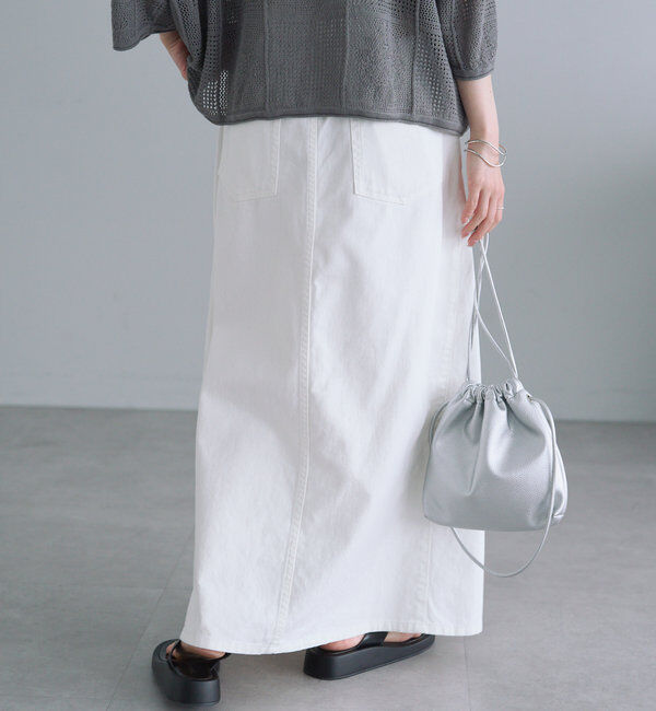  「綿レーヨンデニムスカート」|スカート|