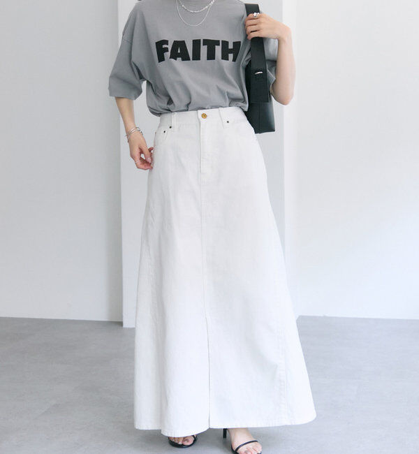  「綿レーヨンデニムスカート」|スカート|