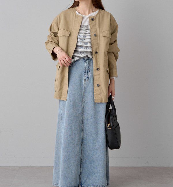  「綿レーヨンデニムスカート」|スカート|