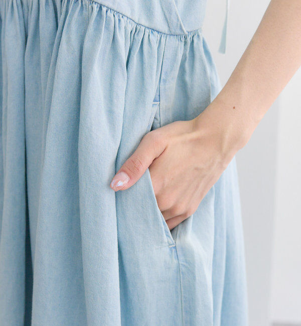  「【リバイバル / WEB限定】綿麻デニムワンピース」|ワンピース|