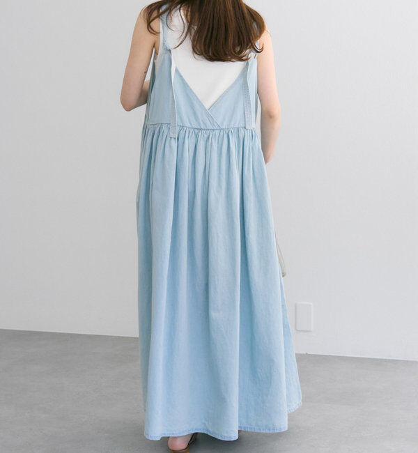  「【リバイバル / WEB限定】綿麻デニムワンピース」|ワンピース|