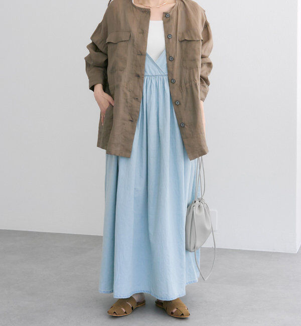  「【リバイバル / WEB限定】綿麻デニムワンピース」|ワンピース|