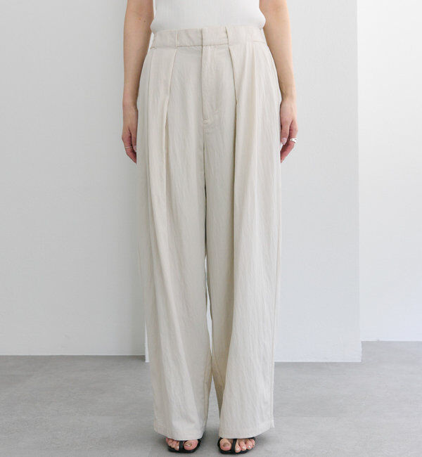  「レーヨンナイロンタックスラックスパンツ」|スラックス|