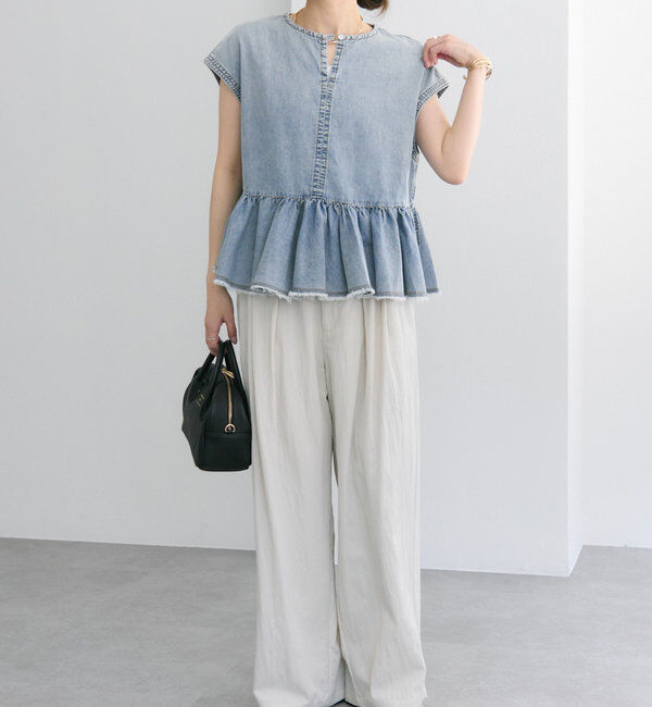  「レーヨンナイロンタックスラックスパンツ」|スラックス|