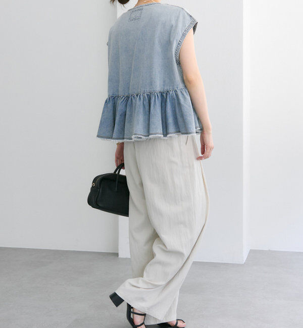  「レーヨンナイロンタックスラックスパンツ」|スラックス|