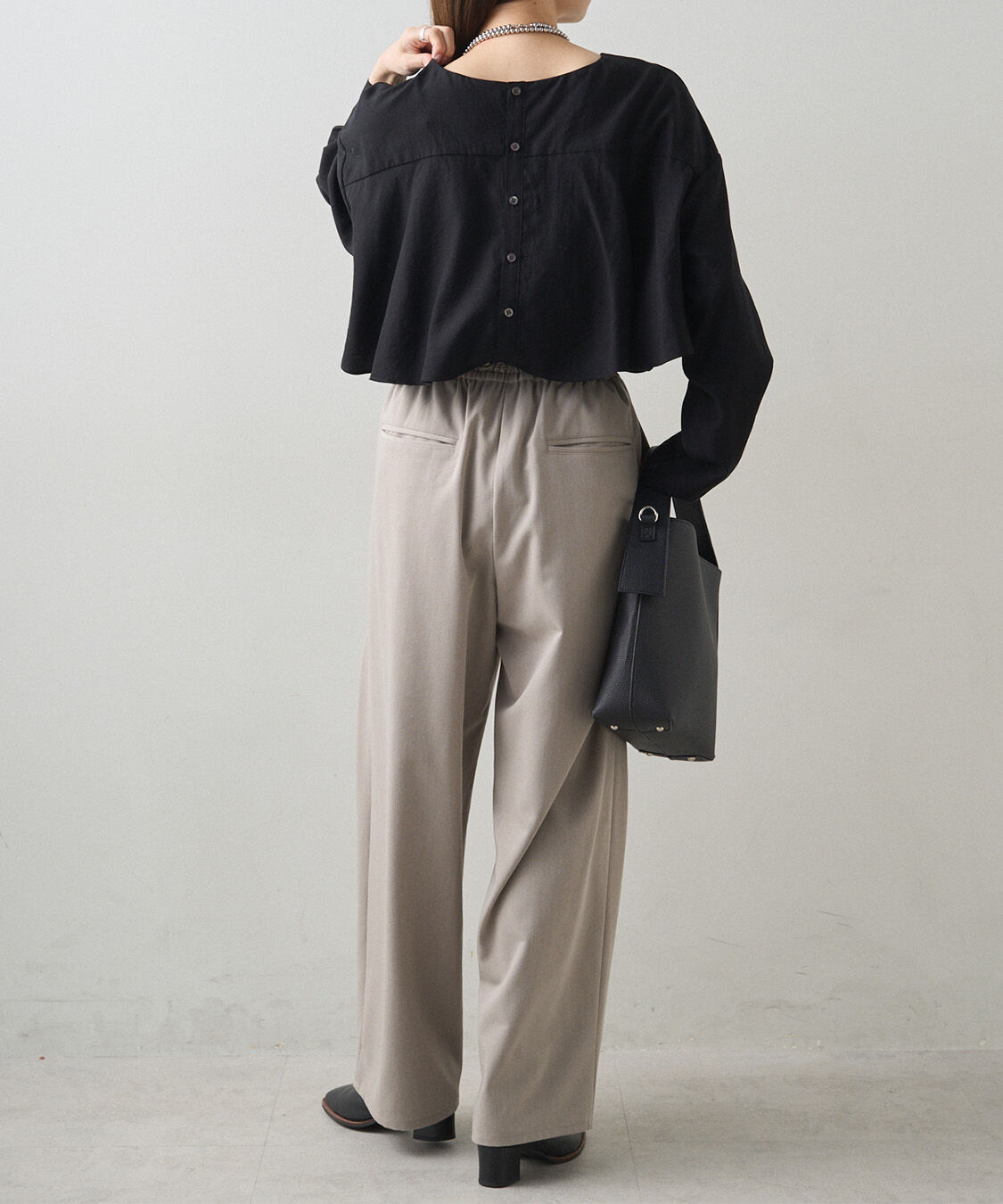  「【新色追加】ツータックウエストゴムストレッチパンツ」|その他|