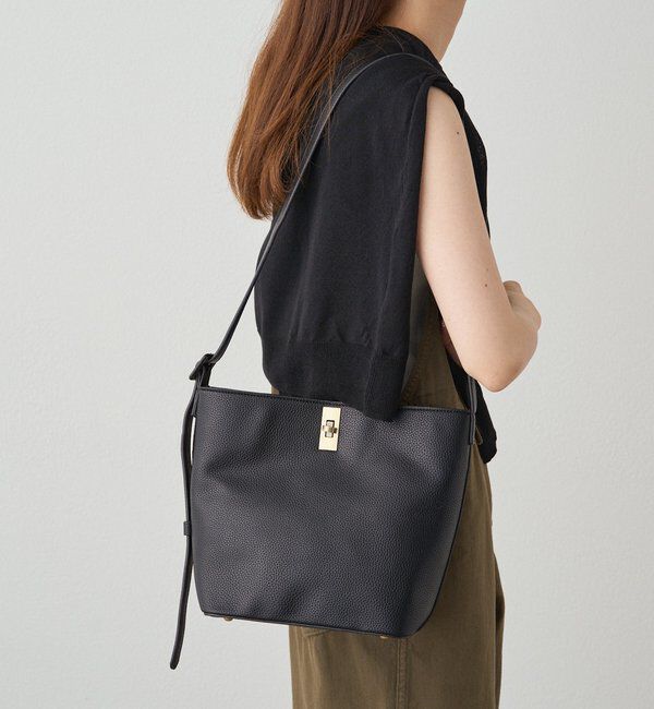  「フェイクレザーヴィンテージライクBAG」|ショルダー・メッセンジャー|ブラック