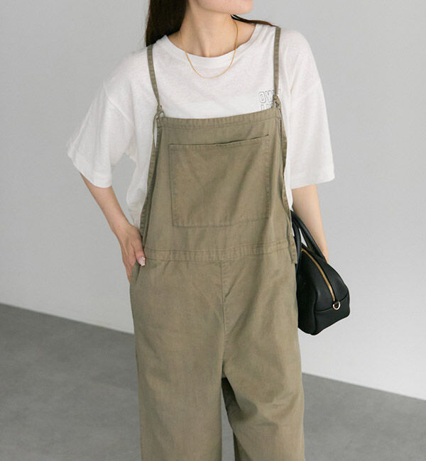  「テンセルコットンサロペット」|その他|ベージュ