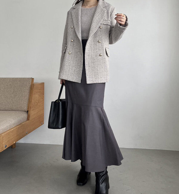  「【megumi企画】ツイードテーラードジャケット／再販売／新色追加」|テーラードジャケット|