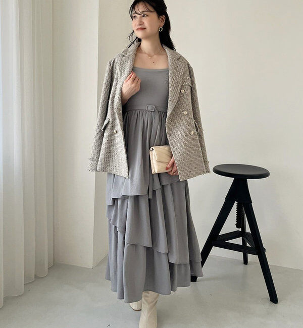  「【megumi企画】ツイードテーラードジャケット／再販売／新色追加」|テーラードジャケット|