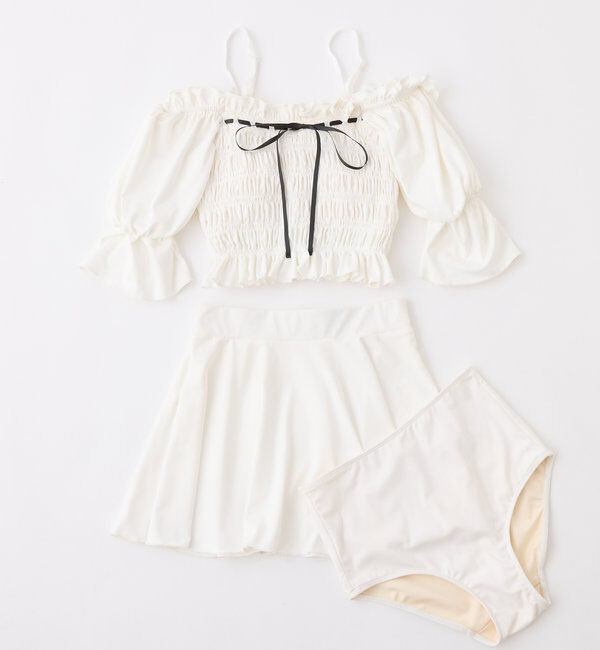  「swimwear/シャーリング配色リボン(3点セット)」|その他|